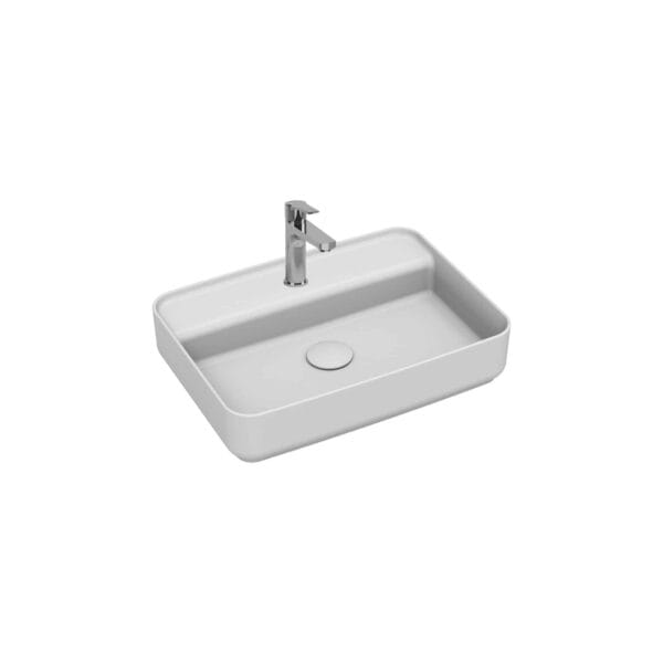 Isvea Infinity Tezgah Üstü Lavabo 55 cm Batarya Delikli