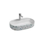 Isvea Infinity Tezgah Üstü Lavabo 60 cm Terrazzo Mat Beyaz