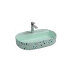 Isvea Infinity Tezgah Üstü Lavabo 60 cm Terrazzo Mint