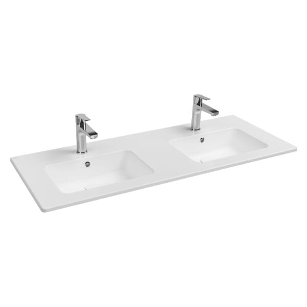 Isvea SistemaT Flat Lavabo 121 cm Çift Hazneli