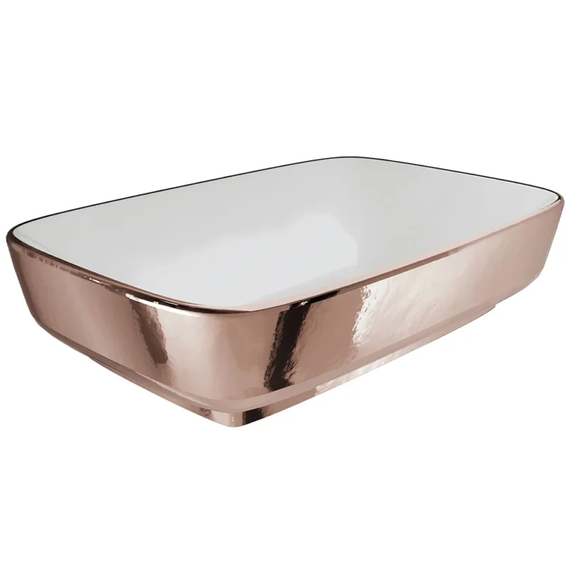 Kale Dove 2.0 60x40 Cm Beyaz Bronz Dikdörtgen Çanak Lavabo