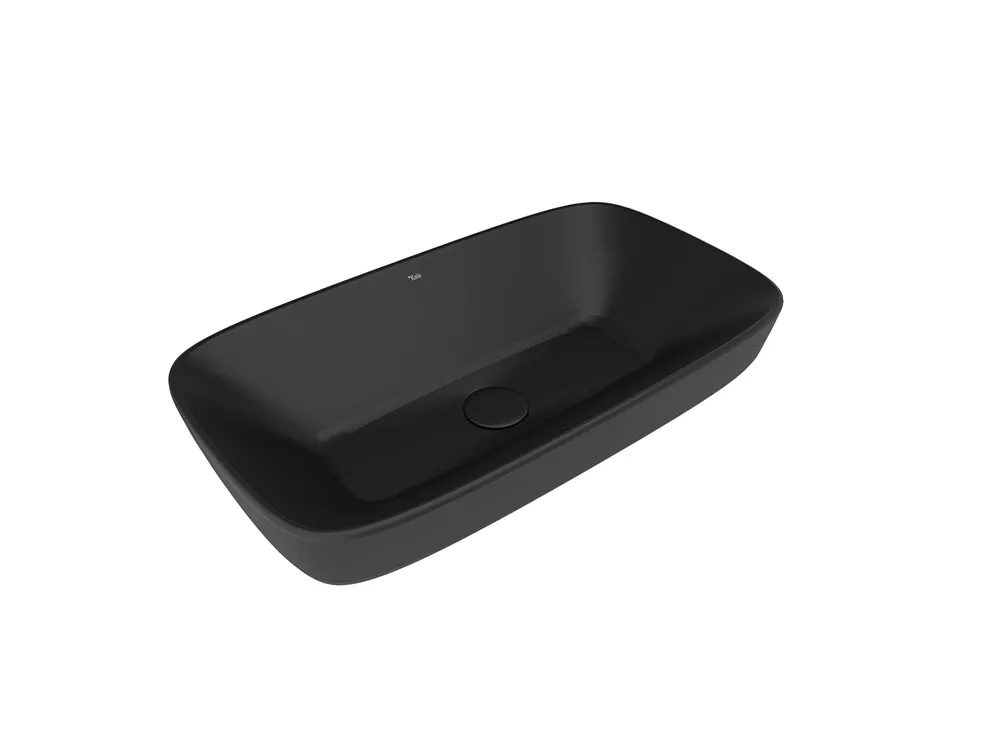 Kale Dove 70x40 Dikdörtgen Çanak Lavabo Mat Siyah