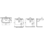 Kale Fold Pro Cm 80x50 Etajerli Lavabo