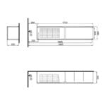 Kale Idea 2.0 40 cm Parlak Antrasit Sepetli Boy Dolabı