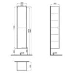 Kale Idea 2.0 40 cm Parlak Beyaz Boy Dolabı