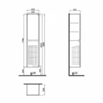 Kale Idea 2.0 40 cm Pasifik A Sepetli Boy Dolabı