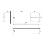 Kale Idea 2.0 70 cm Parlak Antrasit Kapaklı Çamaşır Makinesi Üst Dolabı