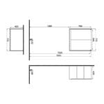 Kale Idea 2.0 70 cm Pasifik A Kapaklı Çamaşır Makinesi Üst Dolabı