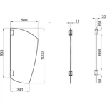 Kale Panello 100x50 cm Yelken Formlu Mat Pallisandro Pisuvar Paneli