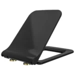 Kale Petra Siyah Ultra Slim Yavaş Kapanan Klozet Kapağı Altın Rozet