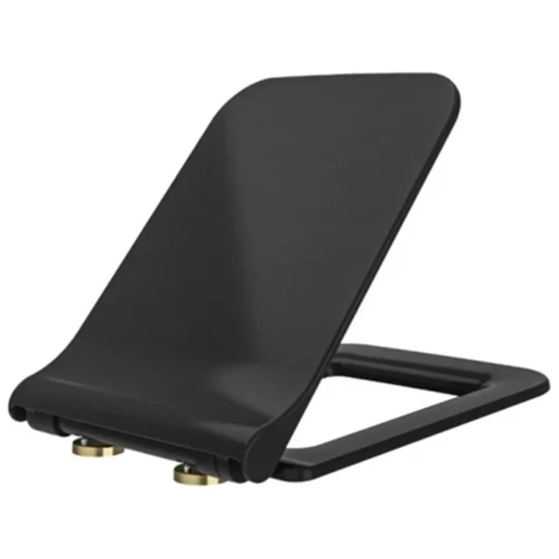 Kale Petra Siyah Ultra Slim Yavaş Kapanan Klozet Kapağı Altın Rozet