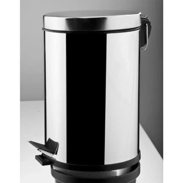 Kale Public Çöp Kutusu 5 L Kapaklı (Krom)