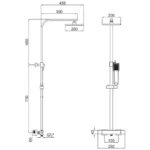 Kale Rain Square Termostatik Duş Barı