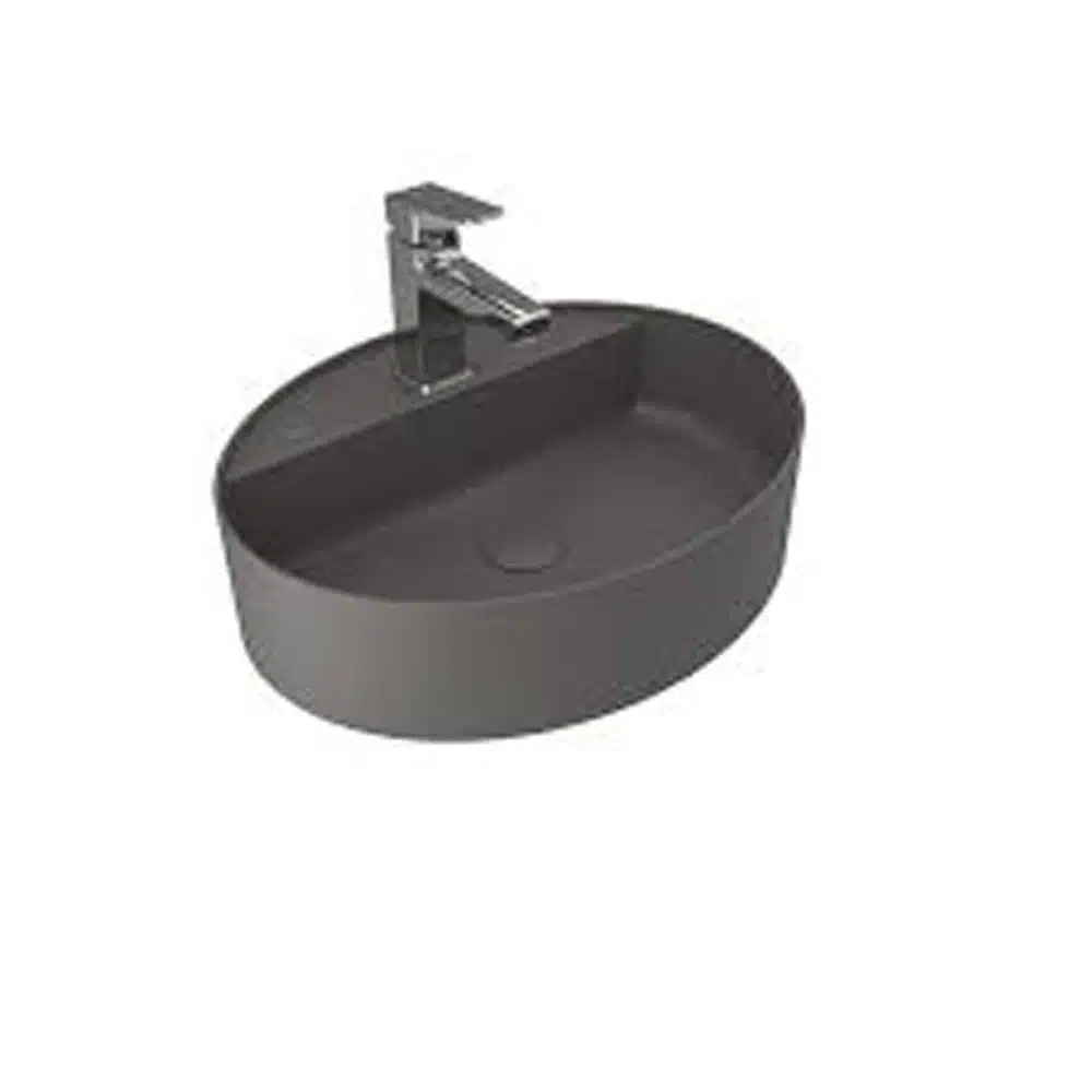 Kale Smartedge 40x50 Oval Lavabo Mat Antrasit Gri Kale Smartedge 40x50 Oval Lavabo Mat Antrasit Gri
