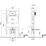 Kale Triton 2.5/4 Alçıpan Duvar İçi Gömme Rezervuar