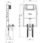 Kale Triton 2.5/4L Duvar içi Metal Ayaklı Gömme Rezervuar
