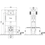 Kale Triton 2.5/4L Sırt Sırta Duvar İçi Gömme Rezervuar