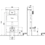 Kale Triton 3/6L Duvar Önü Gömme Rezervuar