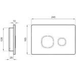 Kale Uniq Pallisandro Krom Gömme Rezervuar Paneli