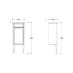 Kale Victorian 50 cm Antrasit Sol Boy Dolabı