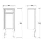 Kale Victorian 50 cm Krem Sağ Boy Dolabı