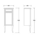 Kale Victorian 50 cm Krem Sol Boy Dolabı