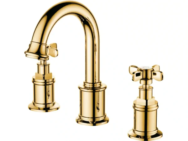 Kale Victorian Lavabo Bataryası 3 Delikli Altın