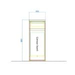 Kale Vista 35 cm Koyu Meşe Çamaşır Sepeti Dolabı