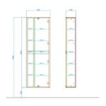 Kale Vista 58 cm Mat Beyaz Boy Dolabı