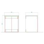 Kale Vista 76 cm Koyu Meşe Kapaklı Çamaşır Makinesi Dolabı