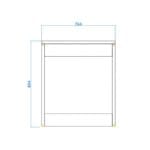 Kale Vista 76 cm Mat Beyaz Kapaksız Çamaşır Makinesi Dolabı