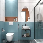 Kale Volo 45 Cm Yuvarlak Mat Beyaz Lavabolu Metal Banyo Mobilya Seti