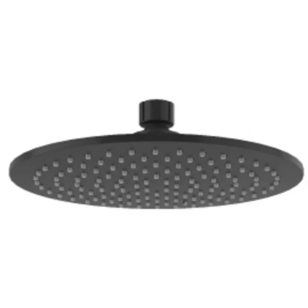 Kale Yuvarlak Duş Başlığı Siyah (20 cm Dirseksiz)