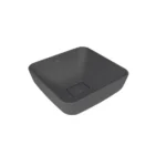 Kale Zero 2.0 40x40 Kare Çanak Lavabo Mat Antrasit Gri