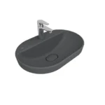 Kale Zero 2.0 60x40 Yarı Gömme Oval Lavabo Mat Antrasit Gri