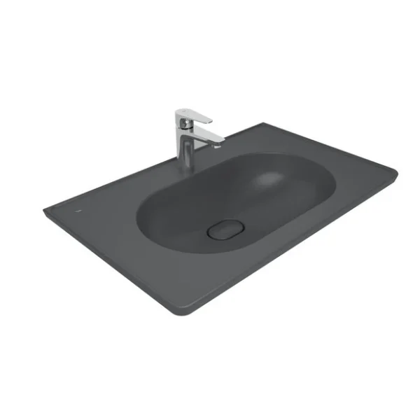 Kale Zero 2.0 80x50 Etajerli Lavabo Mat Antrasit Gri