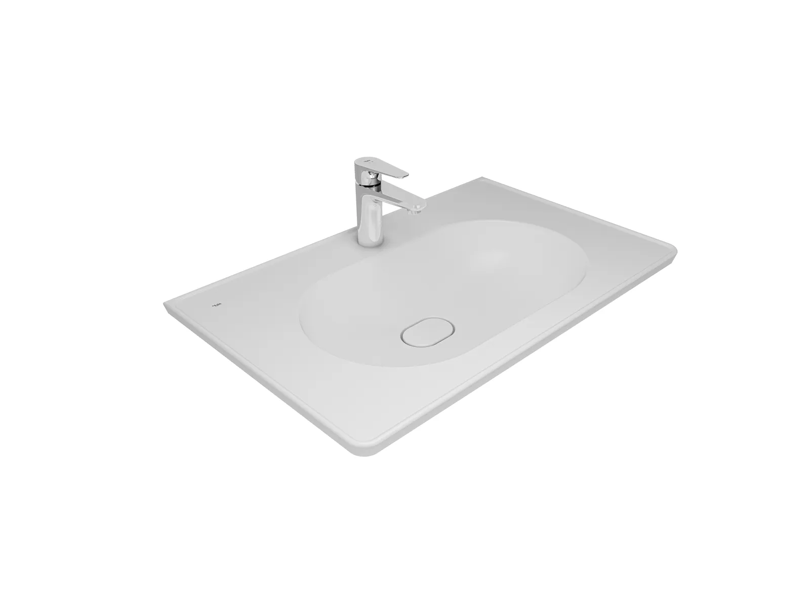 Kale Zero 2.0 80x50 Etajerli Lavabo Mat Beyaz Kale Zero 2.0 80x50 Etajerli Lavabo Mat Beyaz