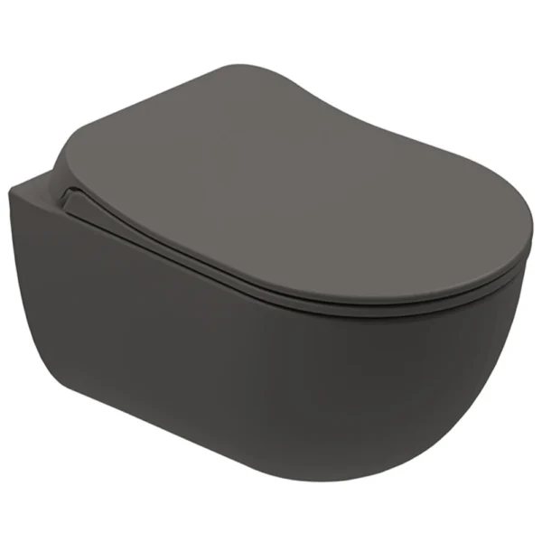 Kale Zero 2.0 Smart Asma Klozet Taharet Delikli+Ultra Slim Smart Kapak Mat Antrasit Gri