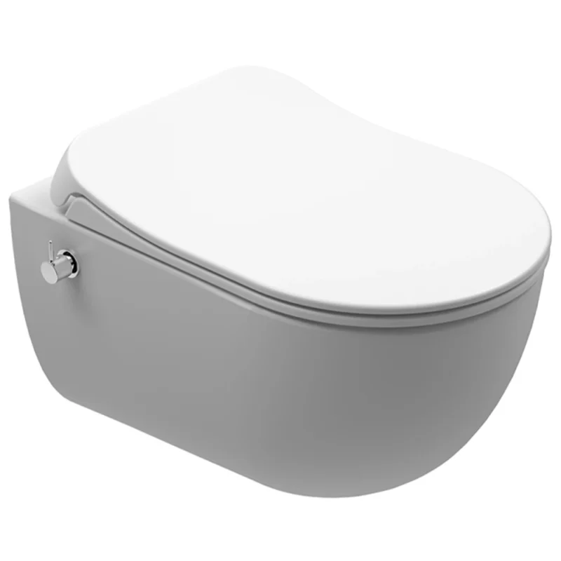 Kale Zero 2.0 Smart Asma Klozet Taharet Musluğu Entegre/Sıcak-Soğuk+Ultra Slim Smart Kapak Mat Beyaz