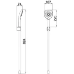 Kale Zero El Duşu Takımı-3F Kare (Mat Siyah)