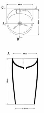 Lena E-201 Monoblok Lavabo