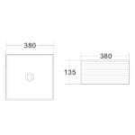 Lena E-2105M4 Tezgah Üstü Porselen Lavabo