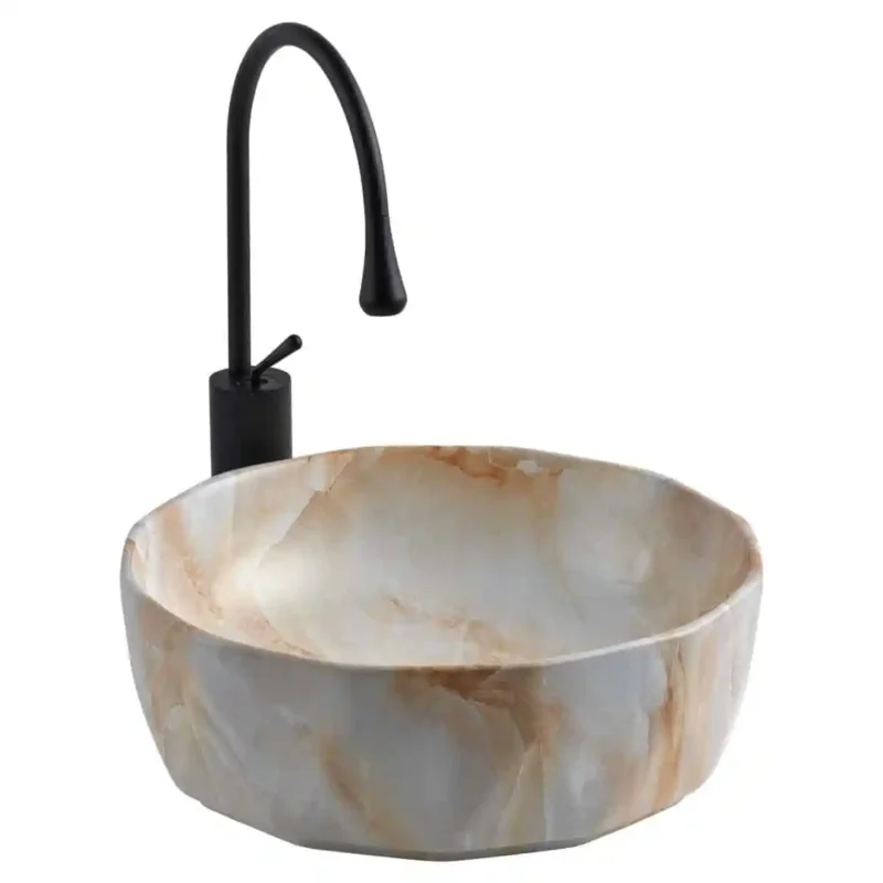 Lena E-2110M2 Tezgah Üstü Porselen Lavabo