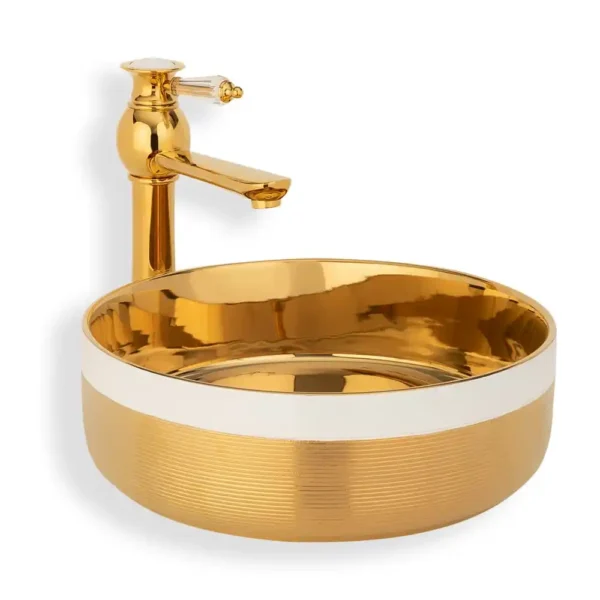 Lena E-4000A Altın Tezgah Üstü Lavabo