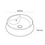 Lena E-4045 Tezgah Üstü Porselen Lavabo