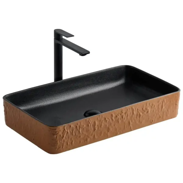 Lena E-4061K Tezgah Üstü Porselen Lavabo