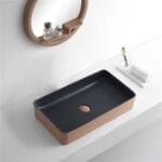 Lena E-4061K Tezgah Üstü Porselen Lavabo