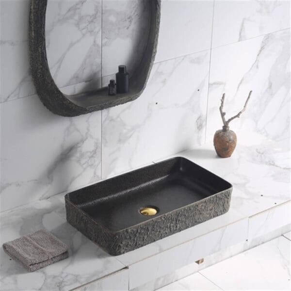 Lena E-4061S Tezgah Üstü Porselen Lavabo