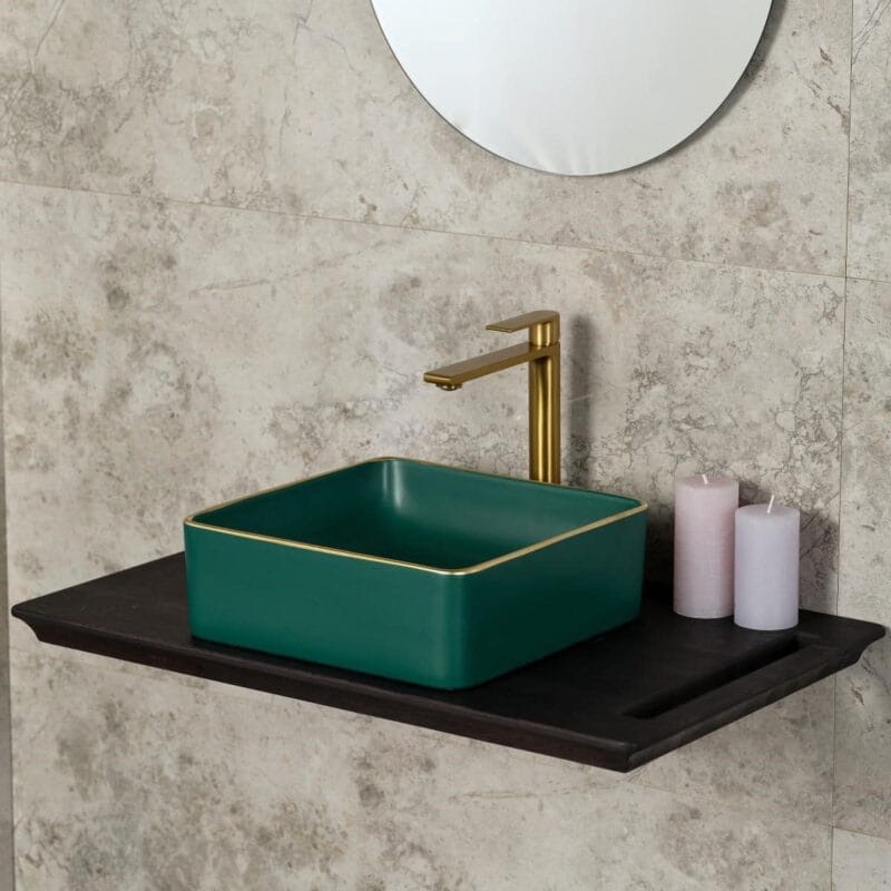 Lena E-4070Y Tezgah Üstü Porselen Lavabo