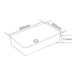 Lena E-4071Y Tezgah Üstü Porselen Lavabo